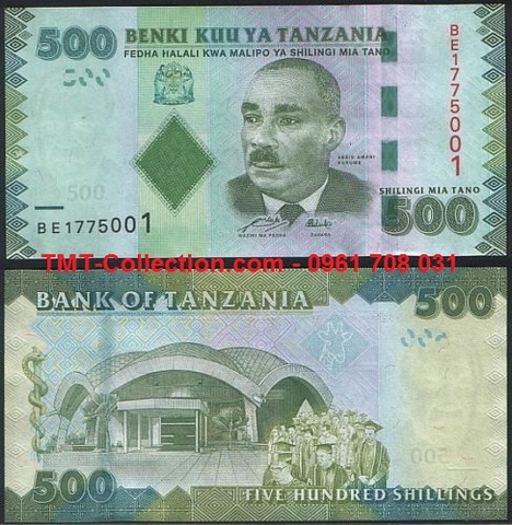 Tanzania 500 Shillings 2010 UNC (tờ)