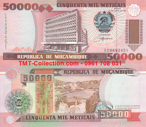 Mozambique 50000 Meticais 1993 UNC (tờ)