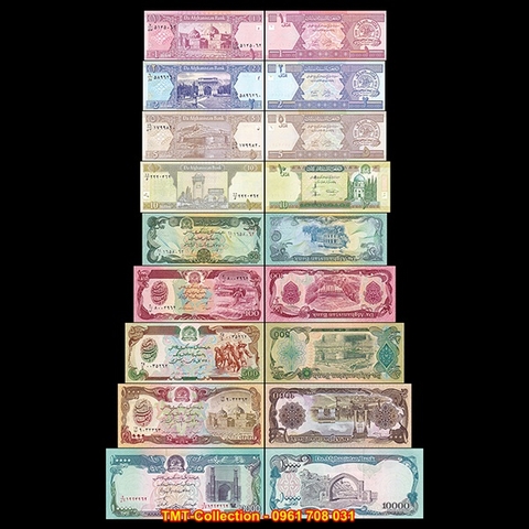Bộ 9 tờ full của Afghanistan