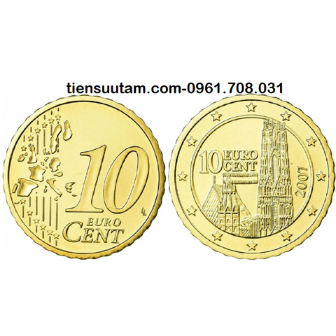 Xu Austria - Áo 10 Euro Cent 2002-2007
