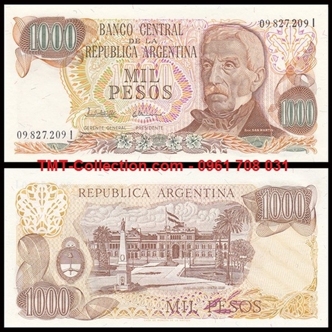 Argentina 1000 pesos 1976 UNC