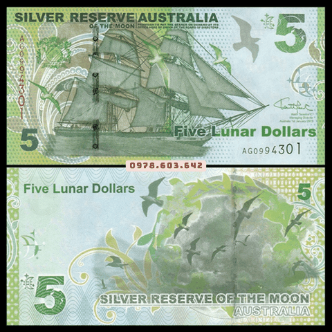 Australia - Úc 5 Dollar 2015 UNC Thuận Buồm