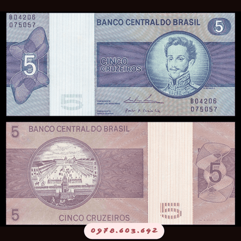 Brazil 5 Cruzeiros 1970 UNC