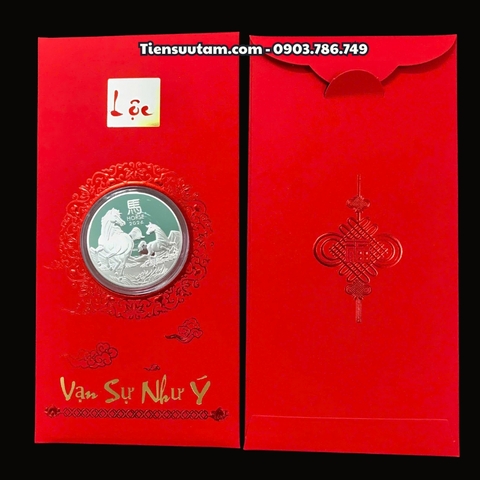 Bao Lì Xì Lộc Đồng Xu Con Ngựa Úc Mạ Bạc - SP008286