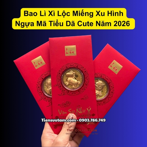 Bao Lì Xì Lộc Miếng Xu Con Ngựa Cute 2026 Vip - SP008294