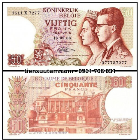 Belgium-Bỉ 50 Francs 1966 UNC