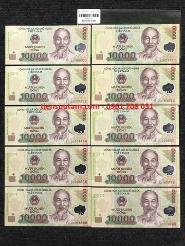 Bộ 10 Tờ 10k Tứ Quý Từ 0-9