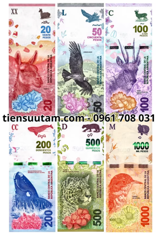 Bộ 6 tờ Argentina 2015-2020