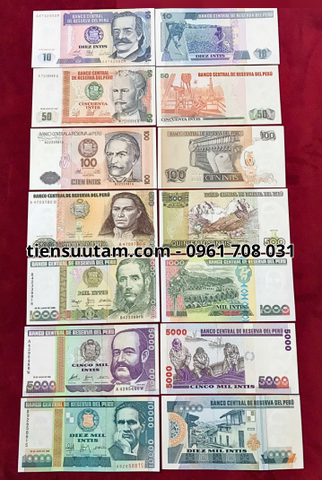 Bộ 7 tờ tiền của Peru 1985-1991