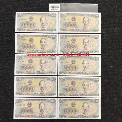 Bộ 1k Ngũ Quý Từ 0-9 & Tứ Quý Từ 0-9