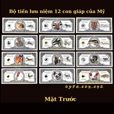 Bộ tiền lưu niệm 12 con giáp của Mỹ