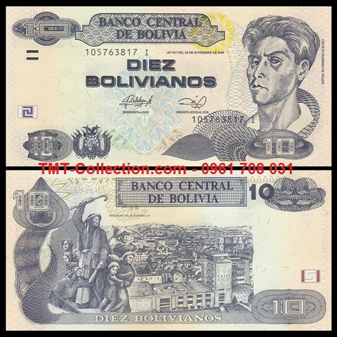 Bolivia 10 bolivianos 1986 UNC