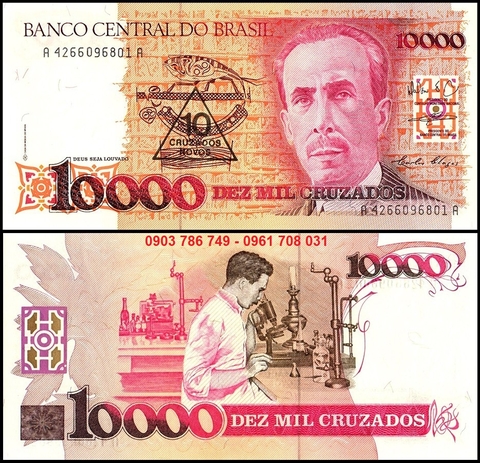 Brazil 10.000 Cruzados 1990 UNC
