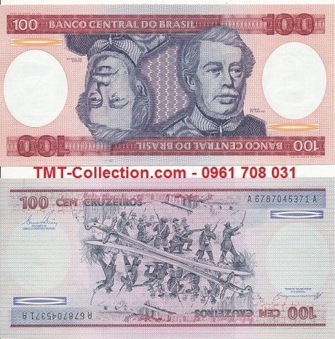 Brazil 100 Reals 1984 UNC