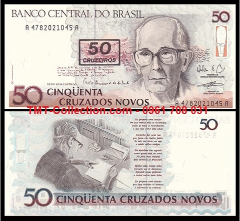 Brazil 50 Cruzados 1990 UNC