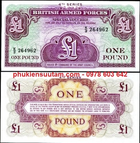 British - Anh 1 pound quân đội 1962
