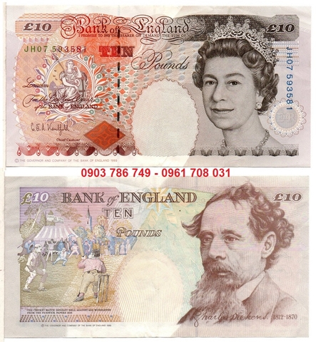 British - Anh 10 pounds 1992 - 1993