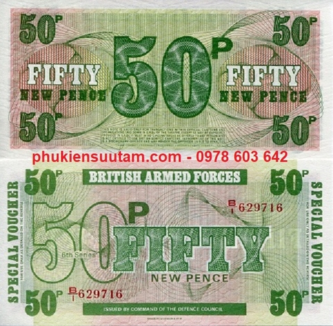 British - Anh 50 pences quân đội (tờ)