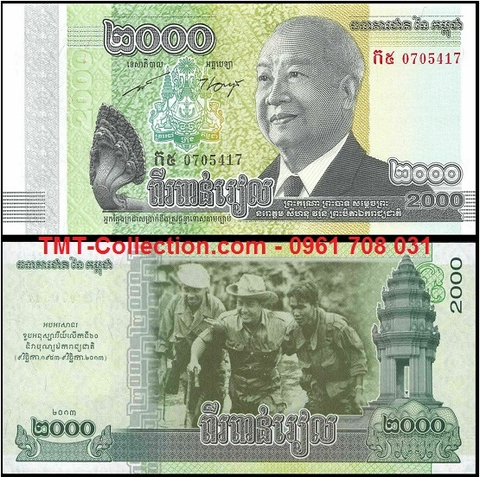 Cambodia - Campuchia 2000 riels 2014 UNC (tờ)