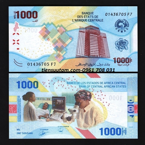 Central African Republic - Cộng hòa Trung Phi 1000 Franc 2020 UNC Polyme