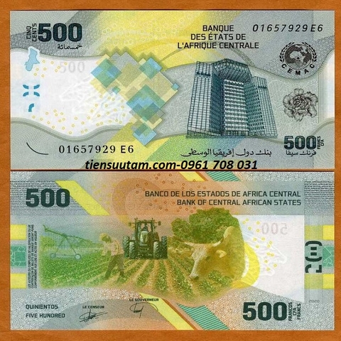 Central African Republic - Cộng hòa Trung Phi 500 Franc 2020 UNC Polyme