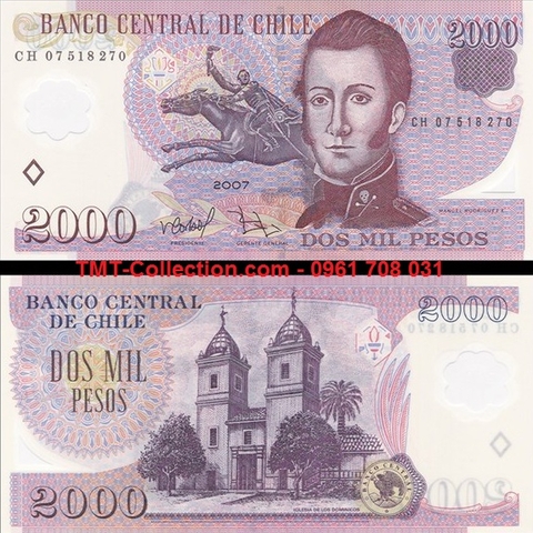 Chile 2000 Pesos 2007 UNC (tờ)