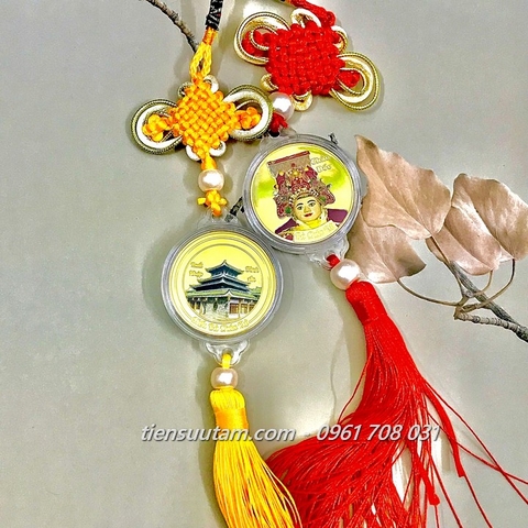 Dây Treo Xu Lưu Niệm Bà Chúa Xứ Châu Đốc Mạ Vàng In Màu