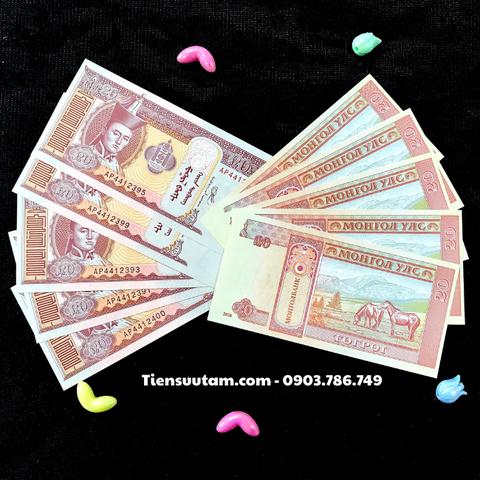 Combo 10 Tờ Tiền Ngựa Mông Cổ 20 Tugrik