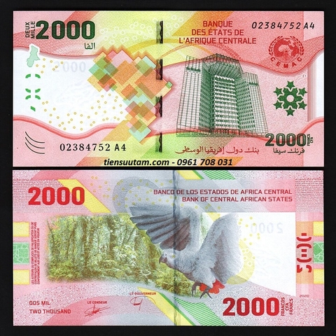 Central African Republic - Cộng hòa Trung Phi 2000 Franc 2020 UNC Polyme