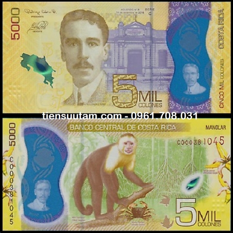 Costa Rica 5000 Mil Colones 2020 UNC Polyme