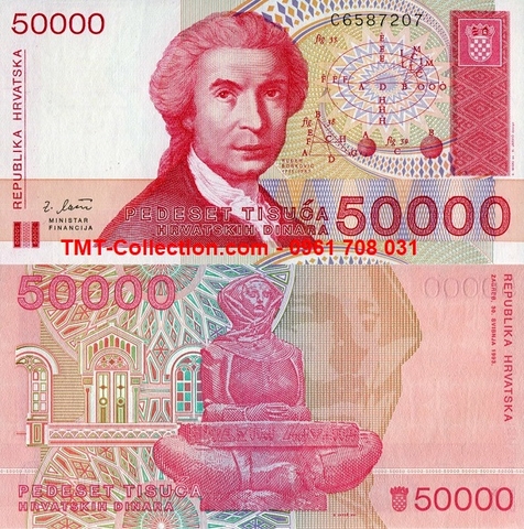 Croatia 50.000 Kuna 1991 UNC