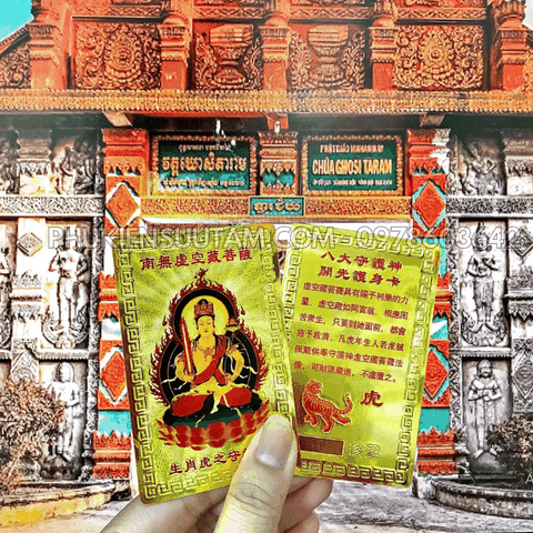 Thẻ Kim Bài Phật Bản Mệnh Tuổi Dần – Phật Hư Không Tạng Bồ Tát