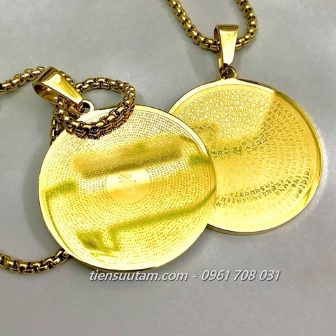 Dây Chuyền Chú Lăng Nghiêm thép titan không gỉ cả mặt và dây