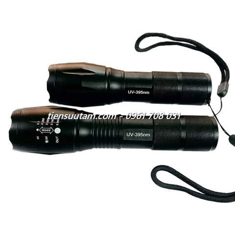Đèn pin UV 395nm soi tiền giả thu nhỏ phóng to