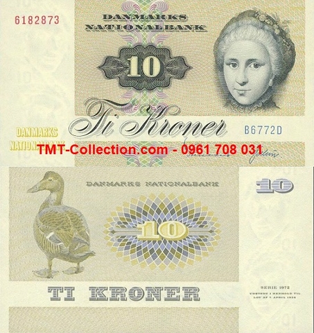 Denmark - Đan Mạch 10 Kroner 1977 UNC