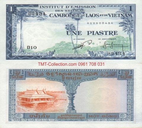 1 đồng Piastre 1954 Campuchia