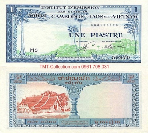 1 đồng Piastre 1954 Laos