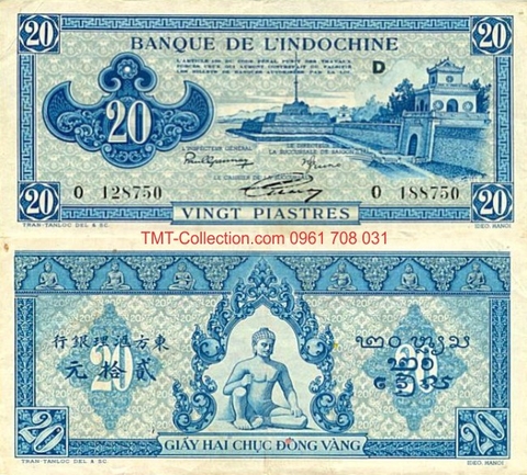 20 Piastre 1942 Phật Ngồi Xanh
