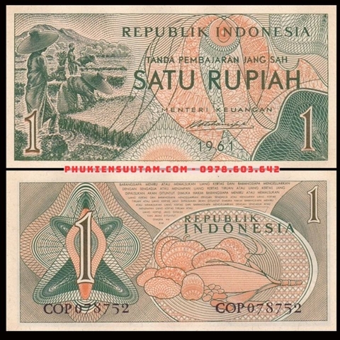 Indonesia 1 Rupiah 1961 UNC