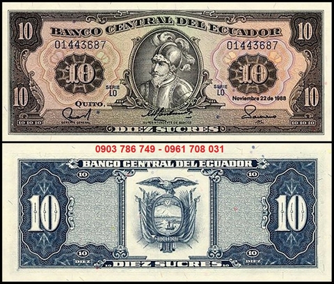 Ecuador 10 Sucres 1988 UNC