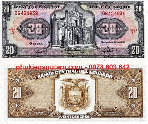 Ecuador 20 Sucres 1988 UNC