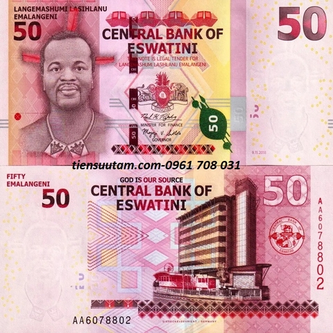 Eswatini (Swaziland) 50 Lilangeni 2018 UNC