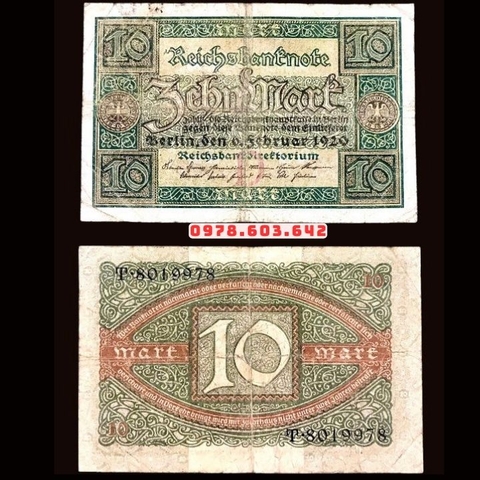Germany - Đức 10 Mark 1920 VG