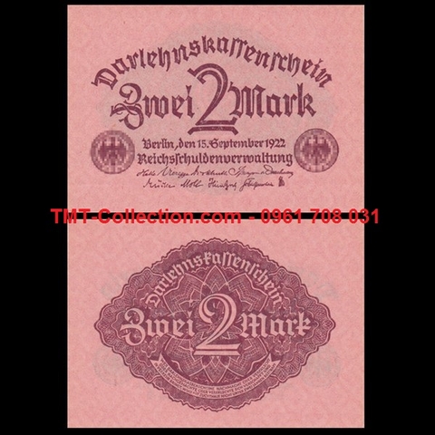 Germany - Đức 2 Mark 1922 UNC