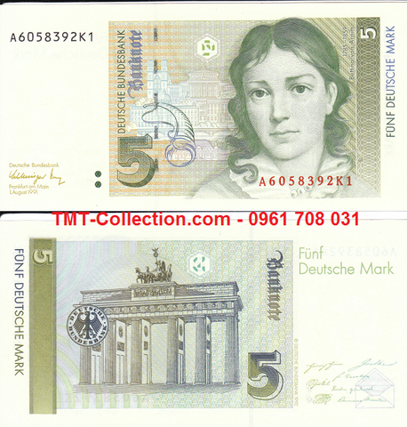 Germany - Đức 5 Mark 1991 UNC (tờ)