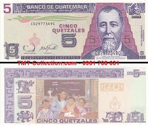 Guatemala 5 Quetzales 2006 UNC