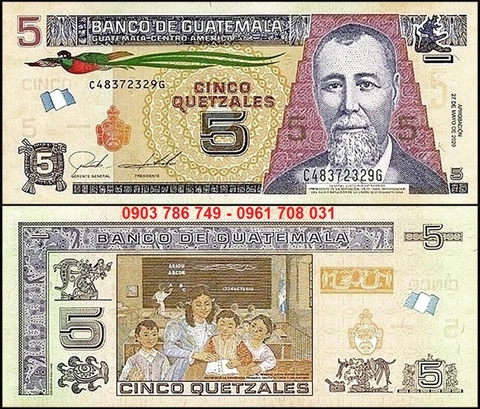 Guatemala 5 Quetzales 2020 UNC