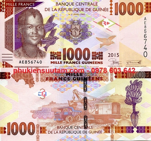 Guinee 1000 franc 2015 UNC (tờ)