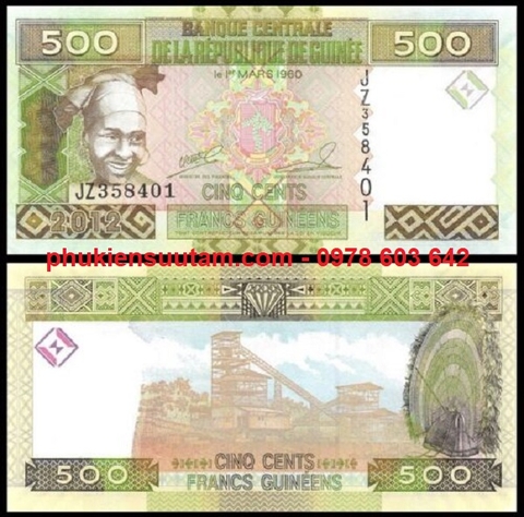Guinee 500 franc 2012 UNC (tờ)