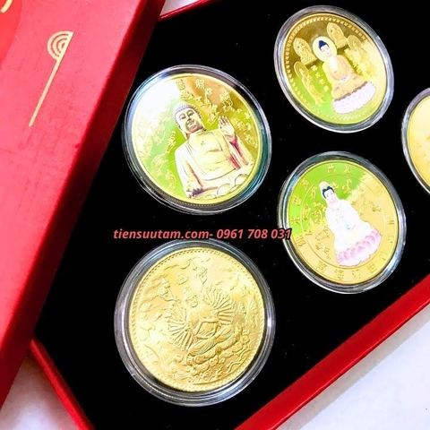 Hộp Quà Tặng Đồng Xu Hình Phật Bồ Tát Bình An